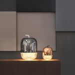 Gong Table Lamp - Matte Black / Silver / Black Cord
