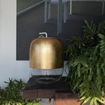 Gong Table Lamp - Matte Black / Gold Leaf / Black Cord