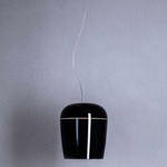 Tiara LED Pendant - Glossy Black Outside/ White Inside