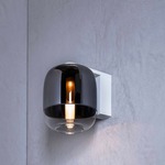 Gong Wall Sconce - Silver & White