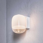 Gong LED Wall Sconce - White & White