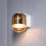 Gong LED Wall Sconce - Gold Leaf & White
