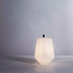 Luisa Table Lamp - Matte Nickel / White
