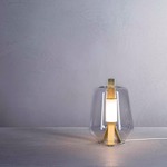 Luisa Table Lamp - Heritage Brass / Clear