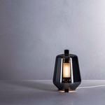 Luisa Table Lamp - Matte Black / Glossy Smoked Grey