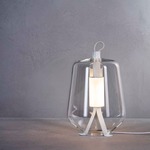 Luisa Table Lamp - Matte Nickel / Clear
