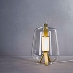 Luisa Table Lamp - Heritage Brass / Clear