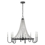 Leon Chandelier - Dark Weathered Zinc / Clear