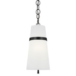 Cordtlandt Pendant - Aged Iron / White Linen