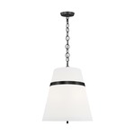 Cordtlandt Pendant - Aged Iron / White Linen