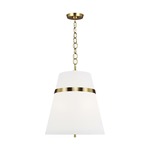 Cordtlandt Pendant - Burnished Brass / White Linen