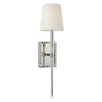 Baxley Wall Sconce - Polished Nickel / White Linen