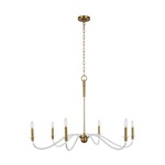 Hanover Chandelier - Burnished Brass / White