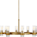 Geneva Chandelier - Burnished Brass / Clear