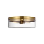 Garrett Ceiling Light - Burnished Brass / Clear