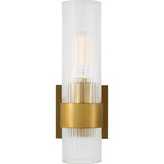 Geneva Wall Sconce - Burnished Brass / Clear