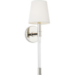 Hanover Wall Sconce - Polished Nickel / White Linen