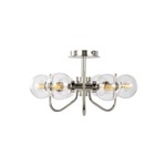 Verne Semi Flush Ceiling Light - Polished Nickel