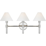 Robert Bathroom Vanity Light - Polished Nickel / White