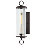 Aiden Outdoor Wall Sconce - Bronze / Clear