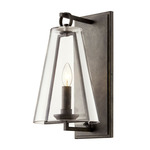 Adamson Outdoor Wall Sconce - French Iron / Clear