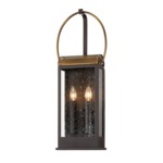 Holmes Outdoor Wall Sconce - Bronze / Clear Seeded