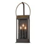 Holmes Outdoor Wall Sconce - Bronze / Clear Seeded