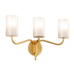 Juniper Bathroom Vanity Light - Textured Gold Leaf / Off White