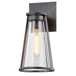 Prospect Cone Outdoor Wall Sconce - Graphite / Clear