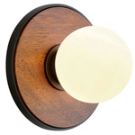 Cadet Wall Sconce - Dark Wood / White