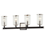 Aeon Bathroom Vanity Light - Textured Black / Clear