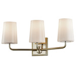 Simone Bathroom Vanity Light - Warm Silver Leaf / Polished Nickel / Opal