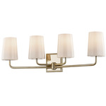 Simone Bathroom Vanity Light - Warm Silver Leaf / Polished Nickel / Opal