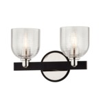 Munich Bathroom Vanity Light - Carbide Black / Clear