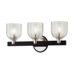 Munich Bathroom Vanity Light - Carbide Black / Clear