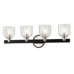 Munich Bathroom Vanity Light - Carbide Black / Clear