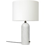 Gravity Table Lamp - White Marble / White