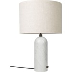 Gravity Table Lamp - White Marble / Canvas