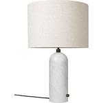 Gravity Table Lamp - White Marble / Canvas
