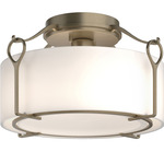 Bow Semi Flush Ceiling Light - Soft Gold / Opal