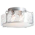 Bow Semi Flush Ceiling Light - Vintage Platinum / Water Glass