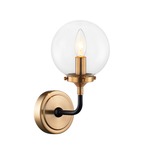 Particles Wall Sconce - Aged Gold Brass / Clear