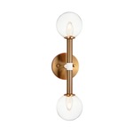 Stellar Wall Sconce - Aged Gold Brass / Clear