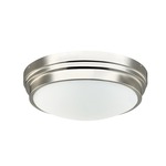 Fresh Colonial Ceiling Light Fixture - Brushed Nickel / White