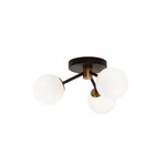 Novu Flush Ceiling Light - Aged Gold Brass / Opal