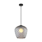 Quilted Gem Pendant - Matte Black / Smoke