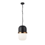 Tillie Pendant - Matte Black / Opal Tillie Pendant - Matte Black / Opal