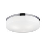 Xenon Flush Ceiling Light - Chrome / White