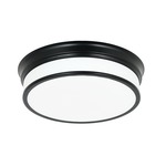 Navo Flush Ceiling Light - Black / White