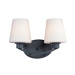 Shelter Wall Sconce - Black / Satin White